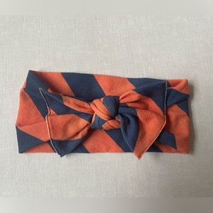 Baby Bling Printed Knot - Navy/Orange Stripe